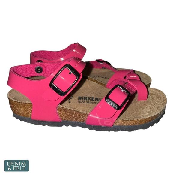 Birkenstock Taormina Kids Sandals Pink Narrow Fit Size 9 US Adjustable Straps - Picture 8 of 10